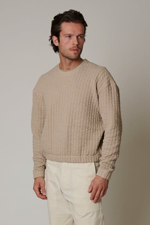 Quilt Crewneck Sweater