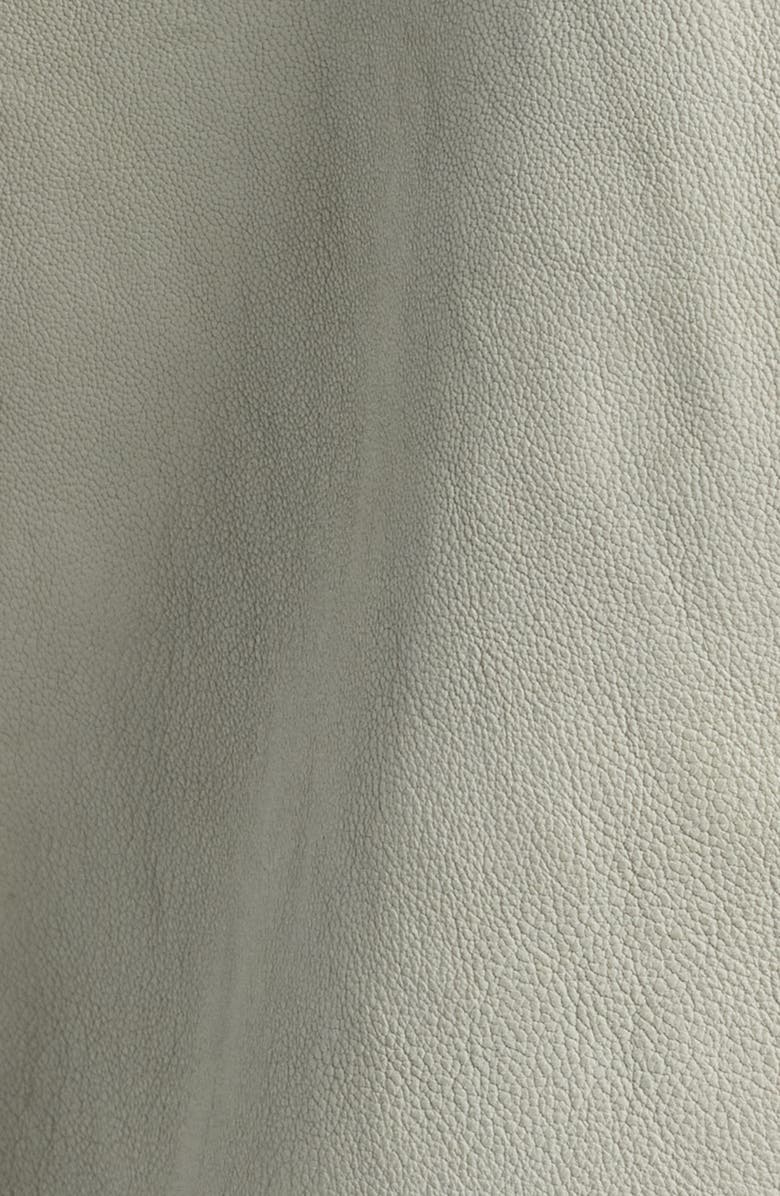 MAURITIUS Reo Heart Detail Leather Moto Jacket, Alternate, color, Offwhite/ Grey