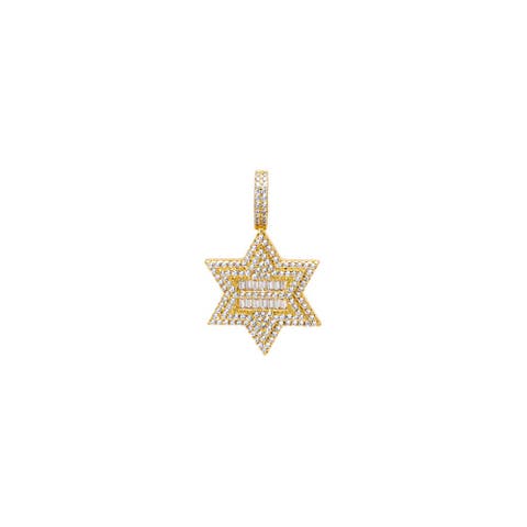 CZ Pave Star Of David Pendant Charm