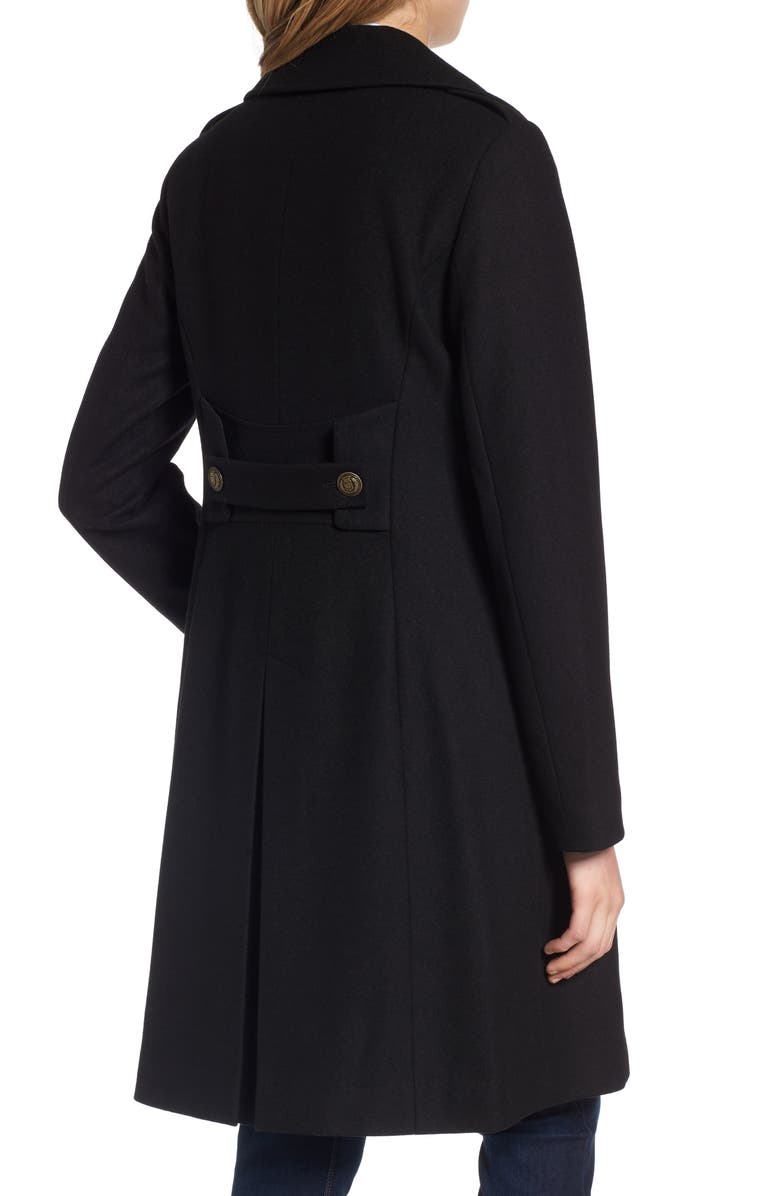 French Connection Long Wool Blend Military Coat, Alternate, color, 