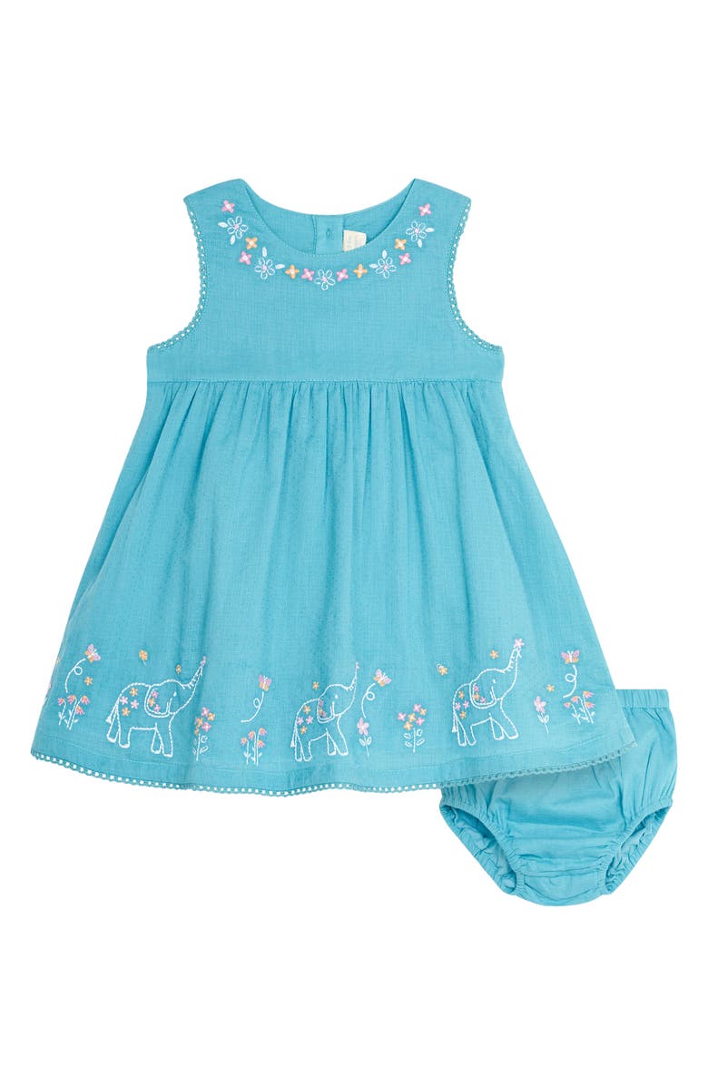 JOJO MAMAN BEBE Jungle Animals Embroidered Dress, Main, color, 