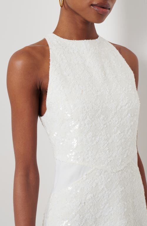 Derek Lam 10 Crosby Serenity Sequined Crewneck Mini Dress In White