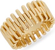AllSaints Signature Zipper Band Ring