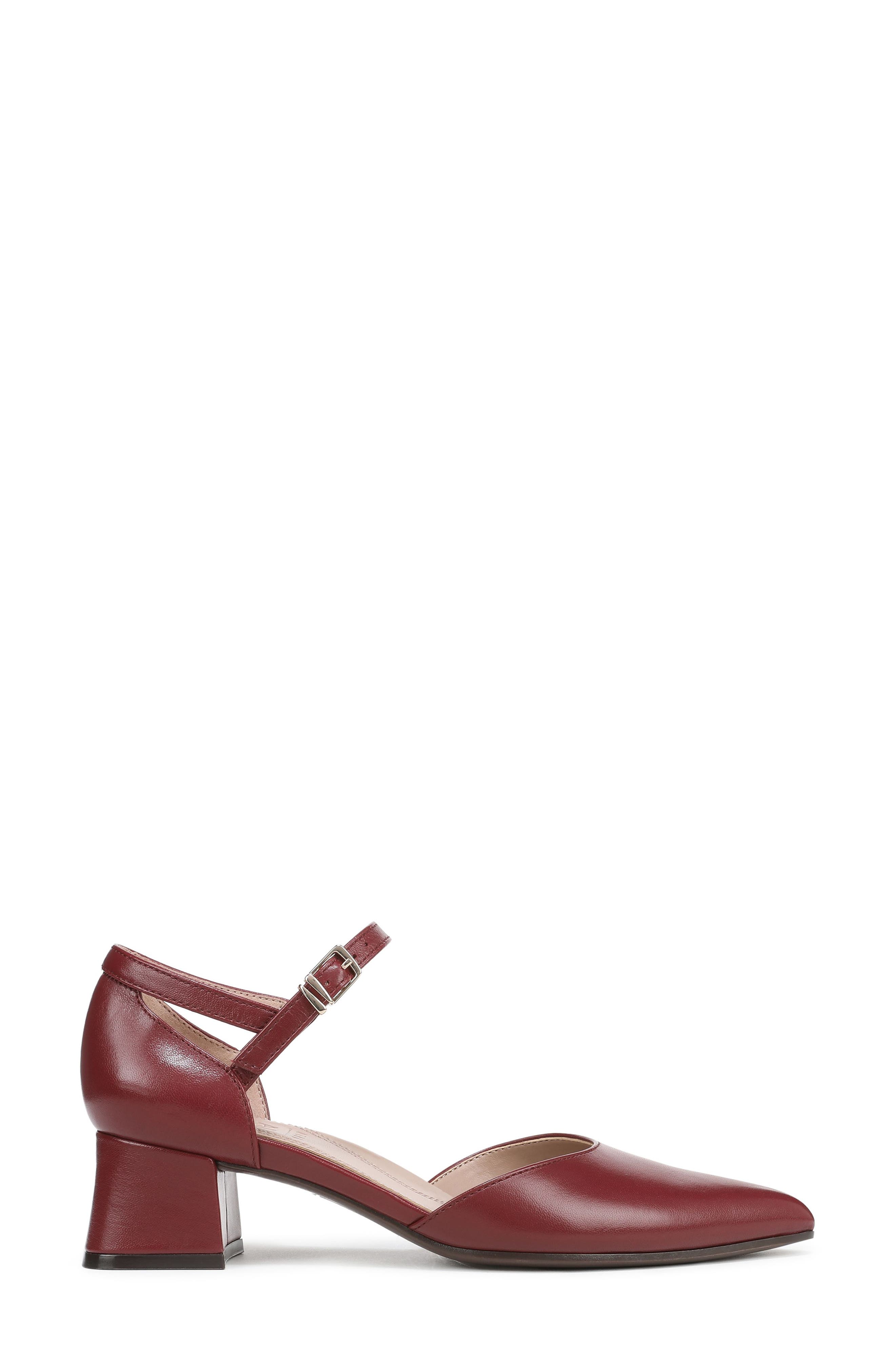 Maddox Ankle Strap Pointed Toe Pump, Alternate, color, CRANBERRY RED