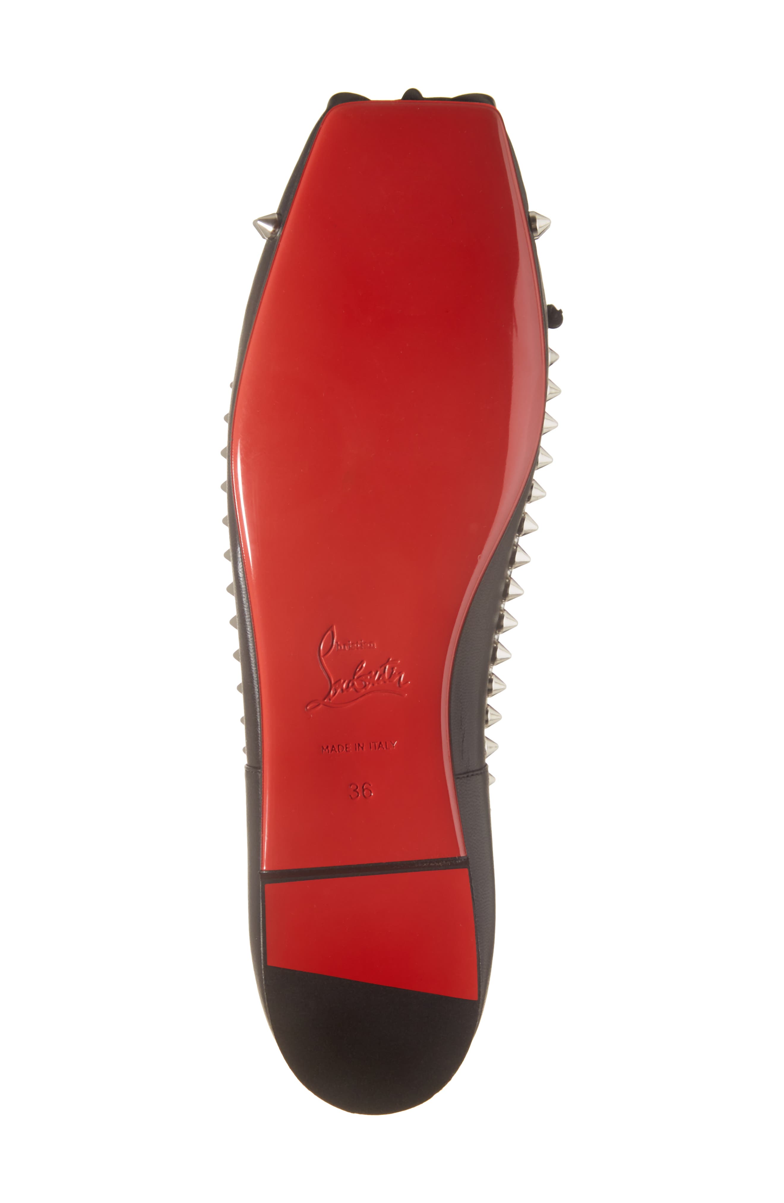 Mamadrague Spike Ballet Flat, Alternate, color, B439 BLACK/ LIN BLACK