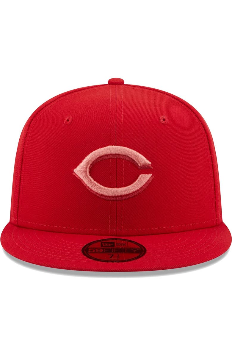 New Era Men's New Era Red Cincinnati Reds Monochrome Camo 59FIFTY Fitted Hat, Alternate, color, 