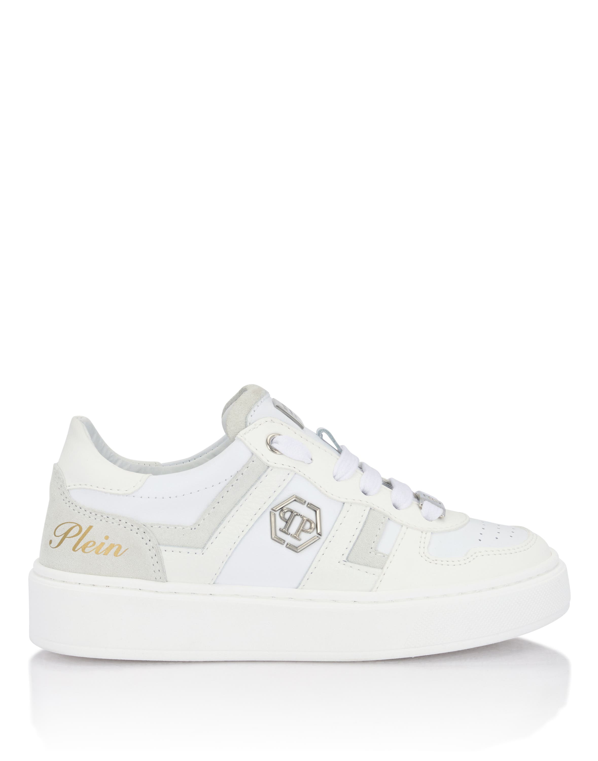 Mix Materials Low-Top Sneakers Boy, Main, color, white