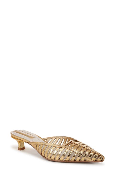 Marline Pointed Toe Kitten Heel Pump (Women)