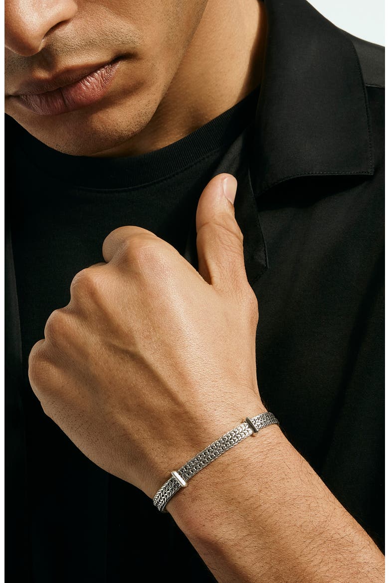 Icon Link Station Bracelet, Alternate, color, SILVER