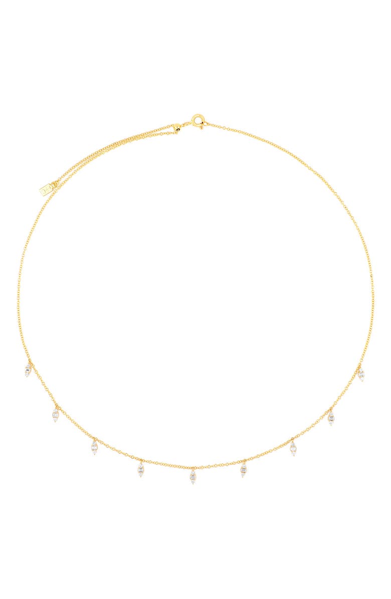 EF Collection Diamond Mia Necklace, Alternate, color, 14K Yellow Gold
