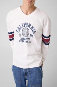 GUESS Graphic Long Sleeve Hockey Jersey