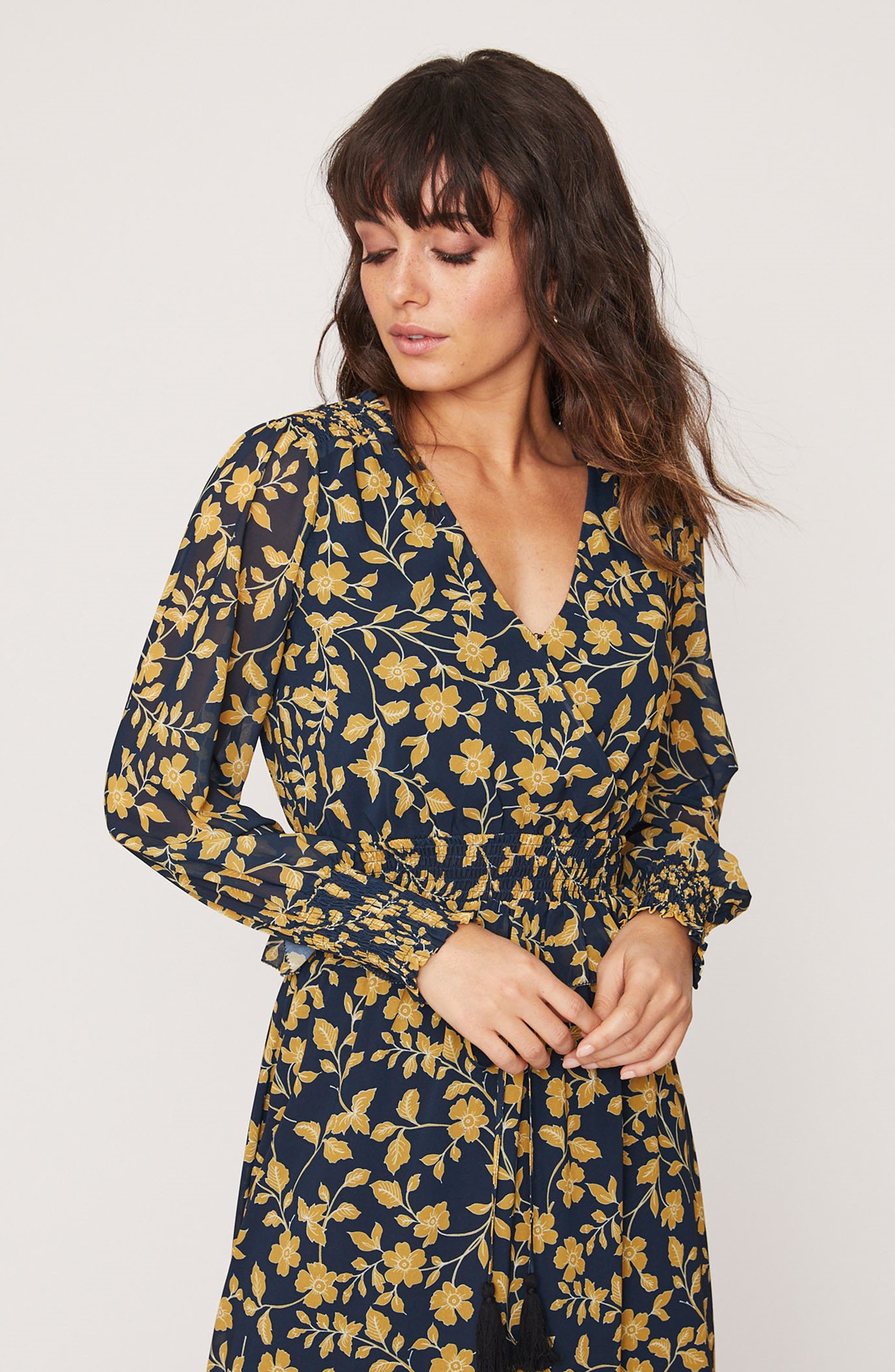 Lost + Wander Tea in Versailles Floral Print Long Sleeve Top (Women ...