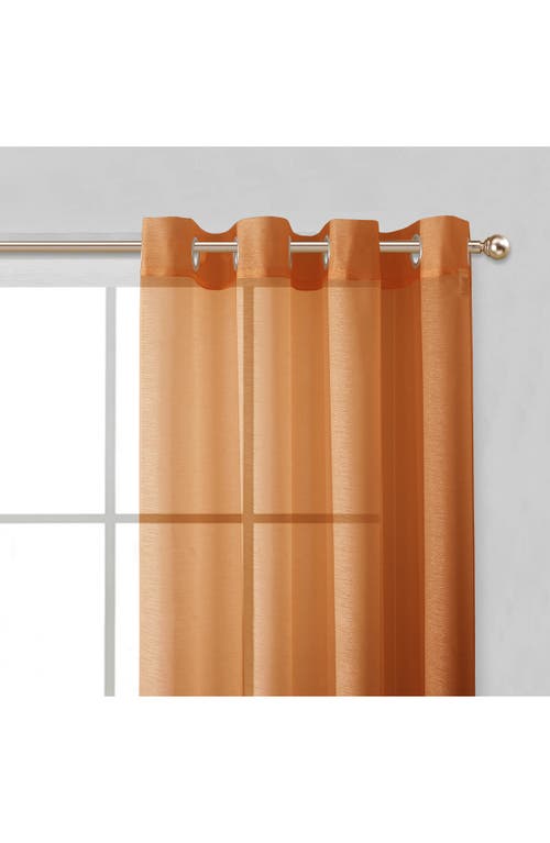Dainty Home Sheer Set Of 2 Panel Curtains In Spice
