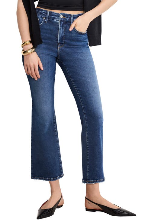 Soft-Tech Good Crop Mini Bootcut Jeans (Indigo 1074) (Regular & Plus)