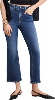 Good American Soft-Tech Good Crop Mini Bootcut Jeans