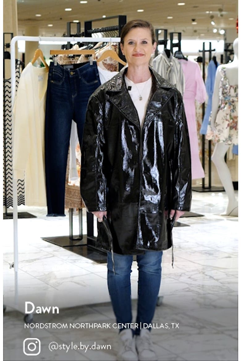 Belted Faux Leather Coat video