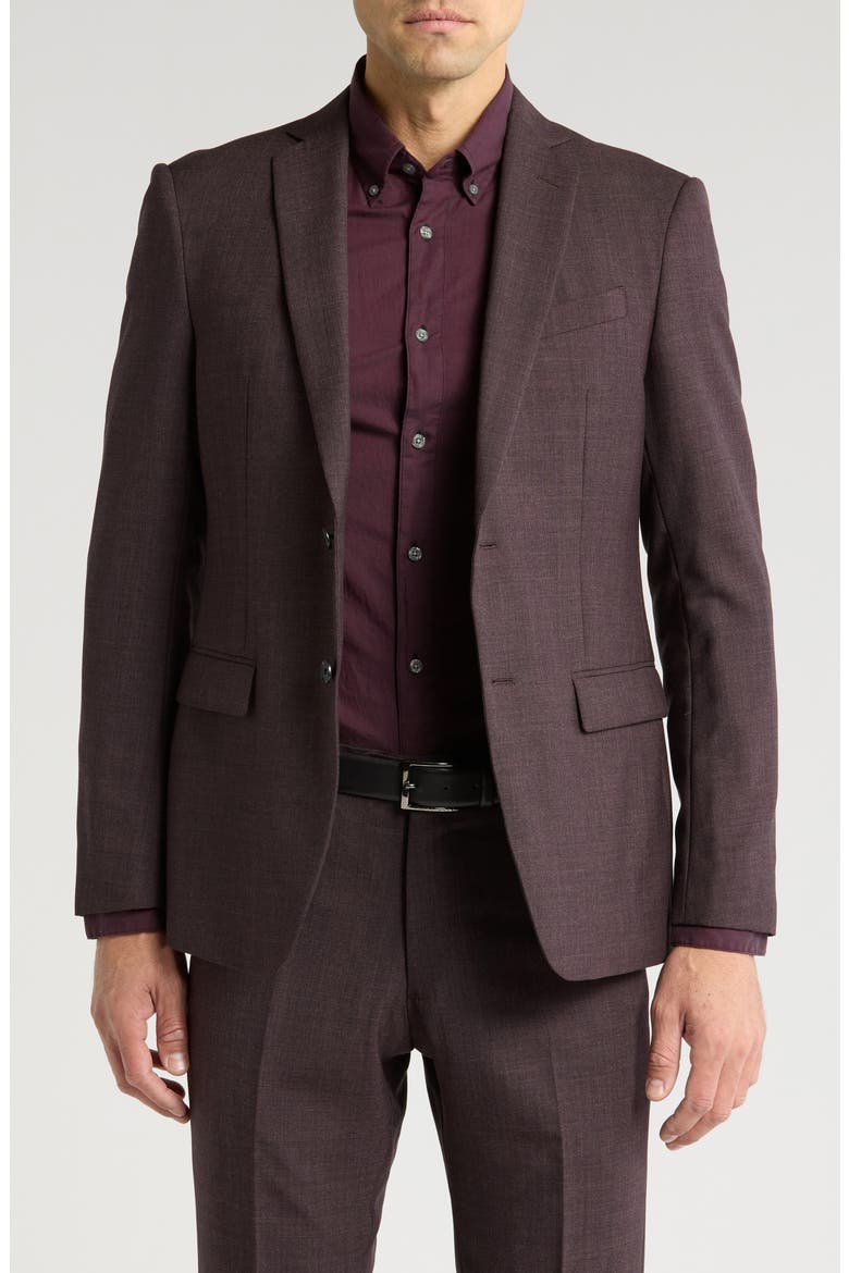Micro Sport Coat, Main, color, BURGUNDY