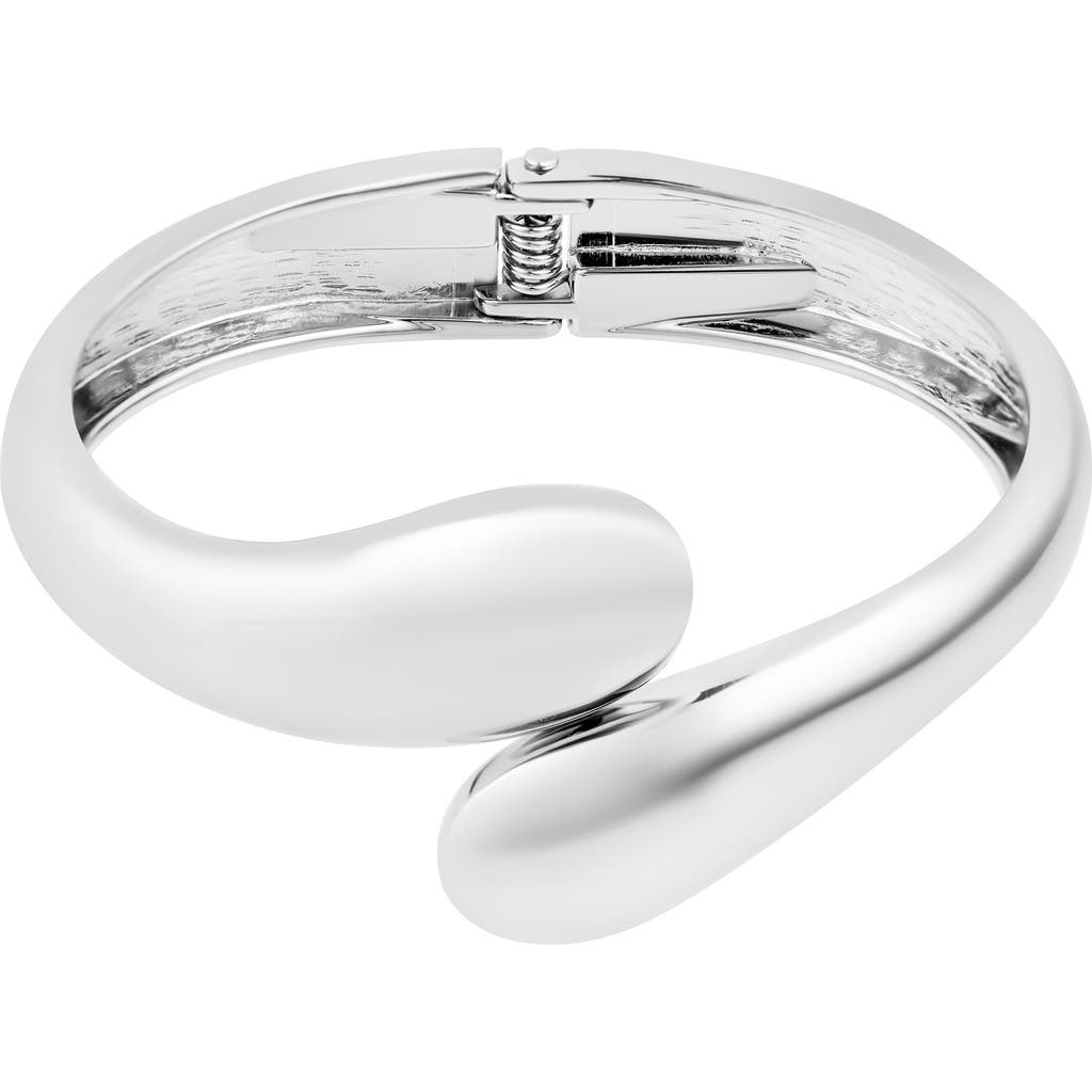 Adornia Overlap Cuff Bracelet In Silver