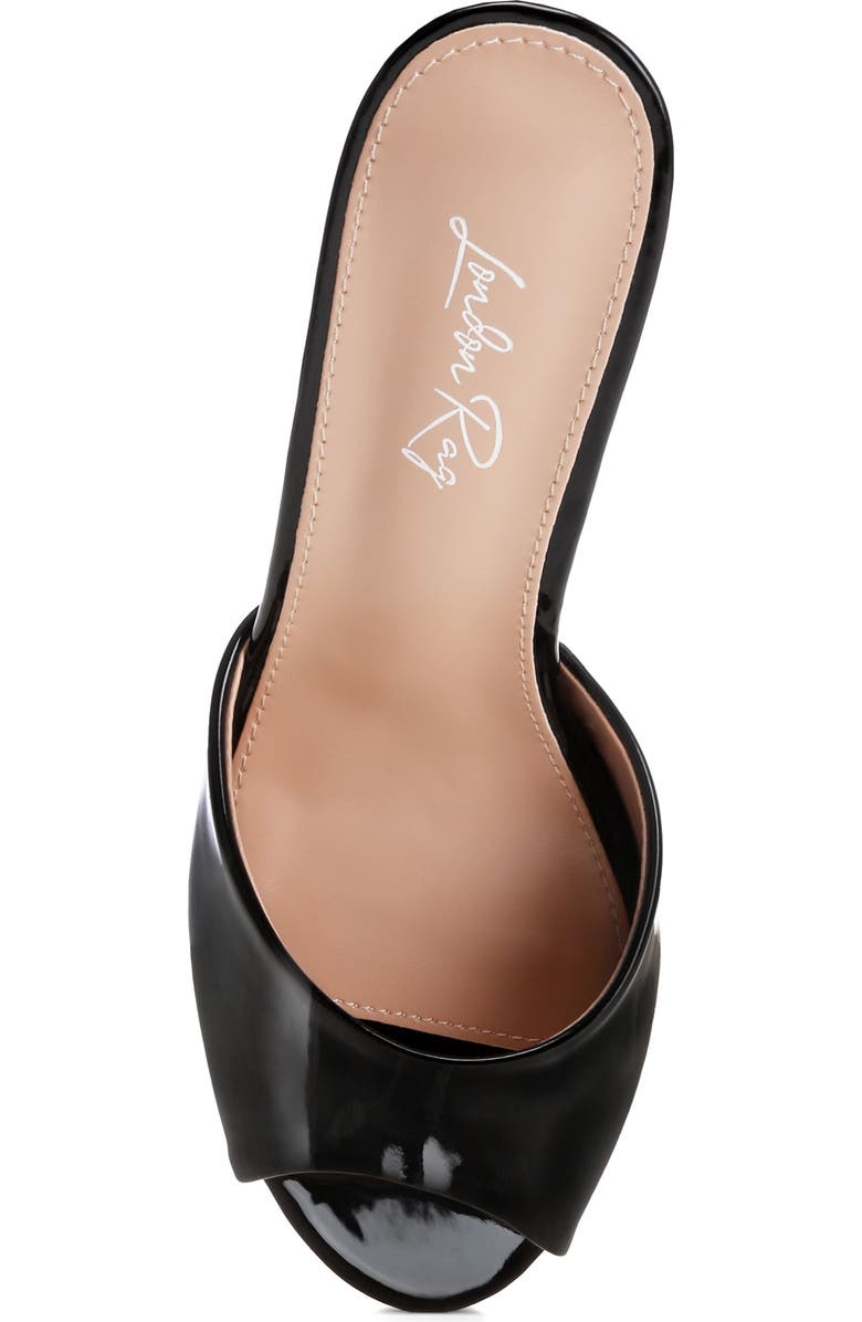 LONDON RAG Lilith Peeptoe Slide Sandal, Alternate, color, Black