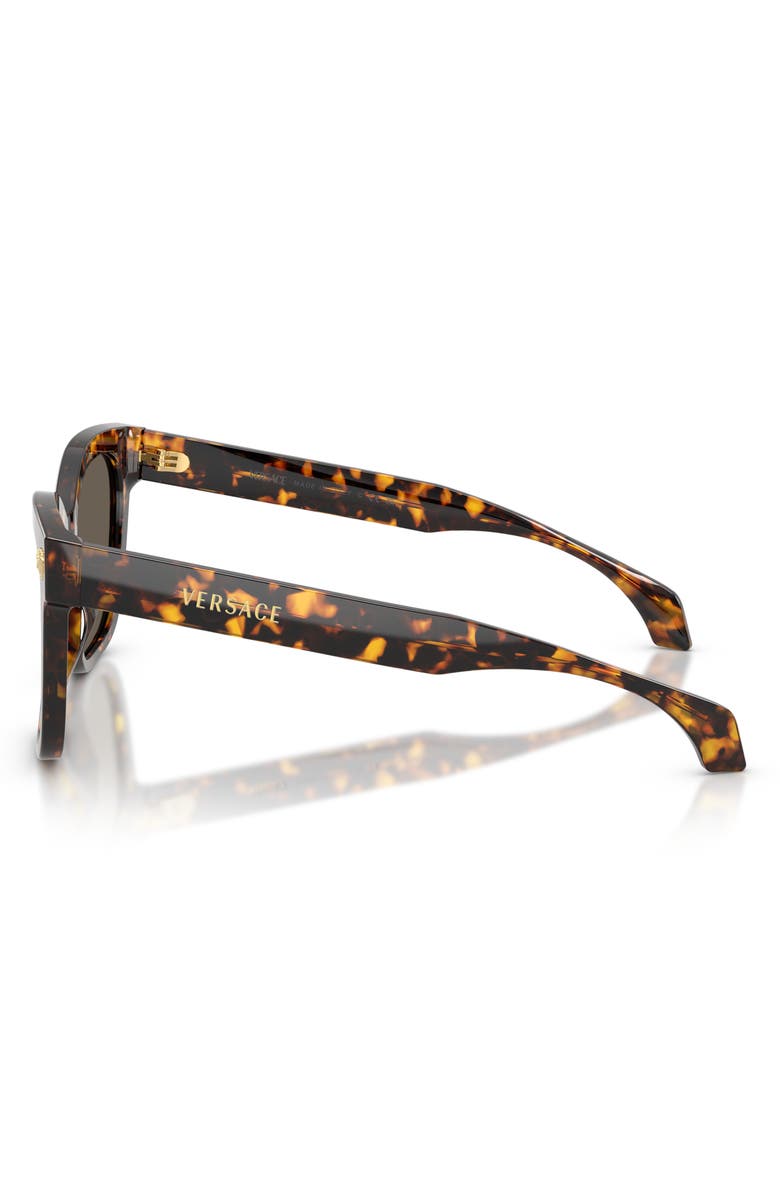 Versace 55mm Square Sunglasses, Alternate, color, Havana Yellow / Brown