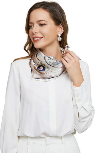 SILKSILKY 100% Pure Silk Printed Square Scarf | Nordstrom