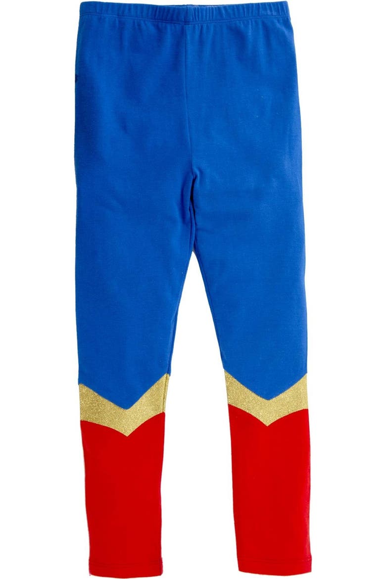Justice League Dress and Leggings Set with Cape, Alternate, color, Supergirl Blue