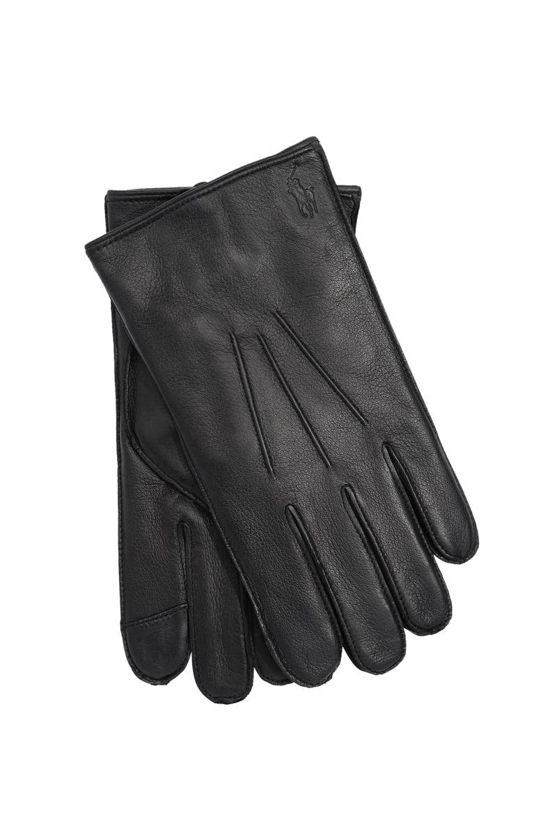 Polo Ralph Lauren Water Repellent Nappa Touch Glove, Main, color, Rl Black