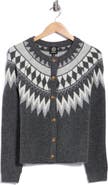 Bobeau Fair Isle Cardigan