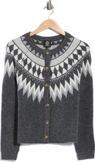 Bobeau Fair Isle Cardigan