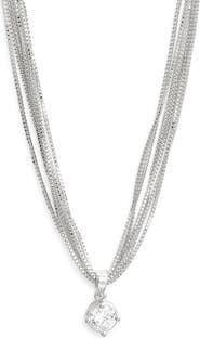 Nordstrom Solitaire Cubic Zirconia Pendant Necklace