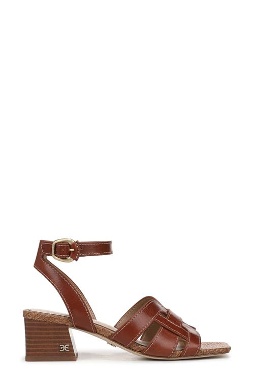 Sam Edelman Wayla Ankle Strap Sandal Toasted Whiskey Leather In Toasted Whiskey