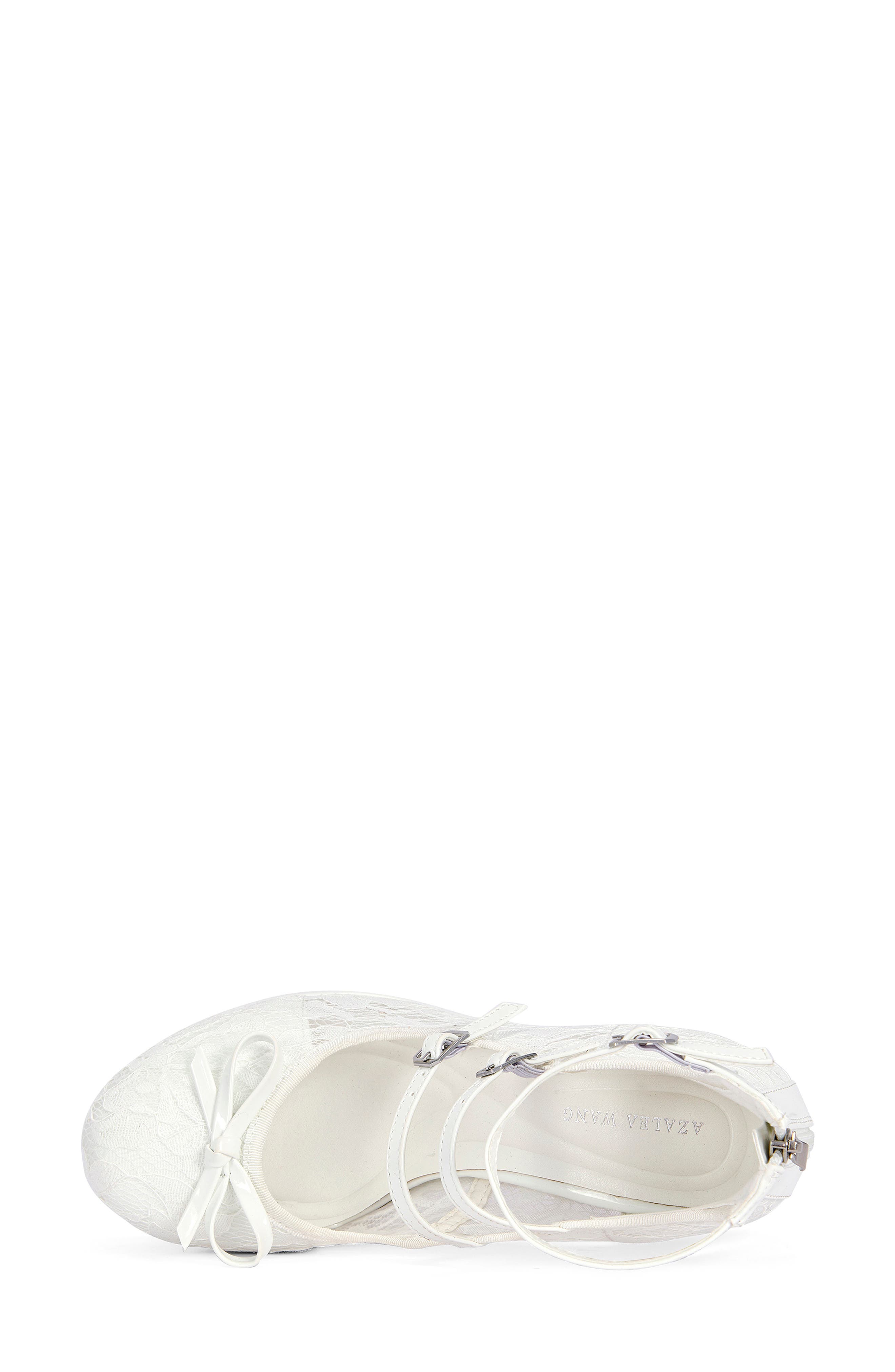 AZALEA WANG Sprout Platform Ankle Strap Pump, Alternate, color, White