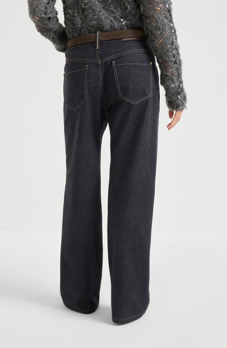 Brunello Cucinelli Contemporary Loose trousers, Alternate, color, Dark Denim