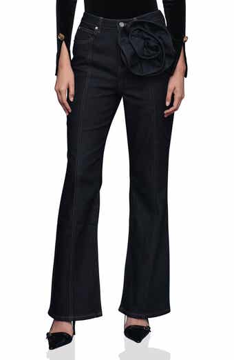 Avec Les Filles Rosette Detail High Waist Jeans