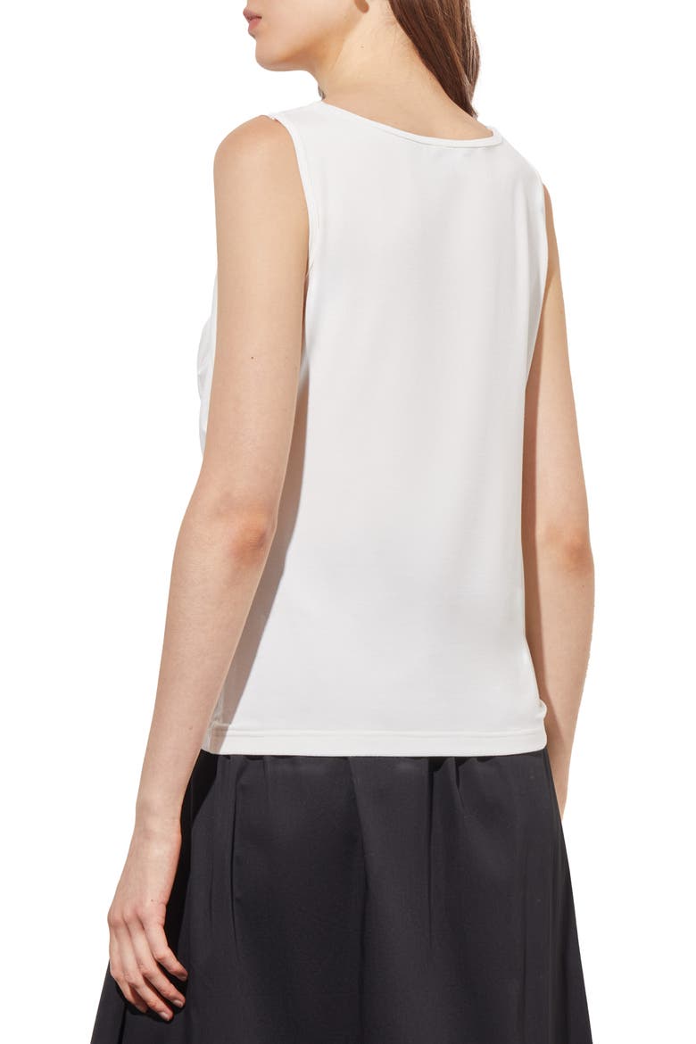 Front Drape Sleeveless Top, Alternate, color, WHITE