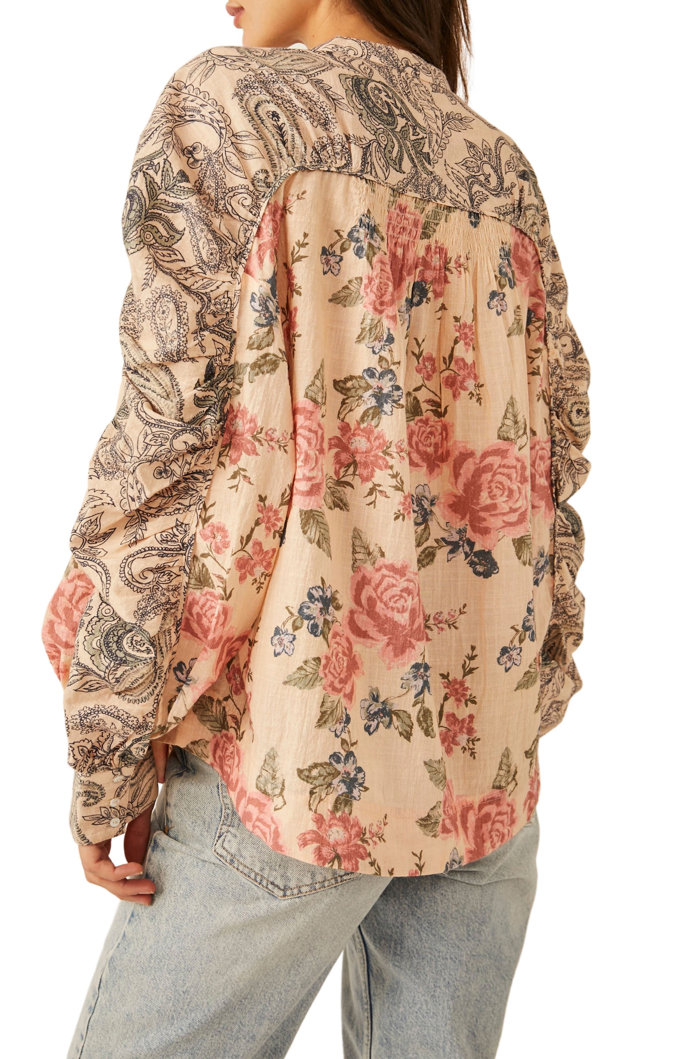 Maraya Floral Print Cotton Button-Up Blouse - image 4