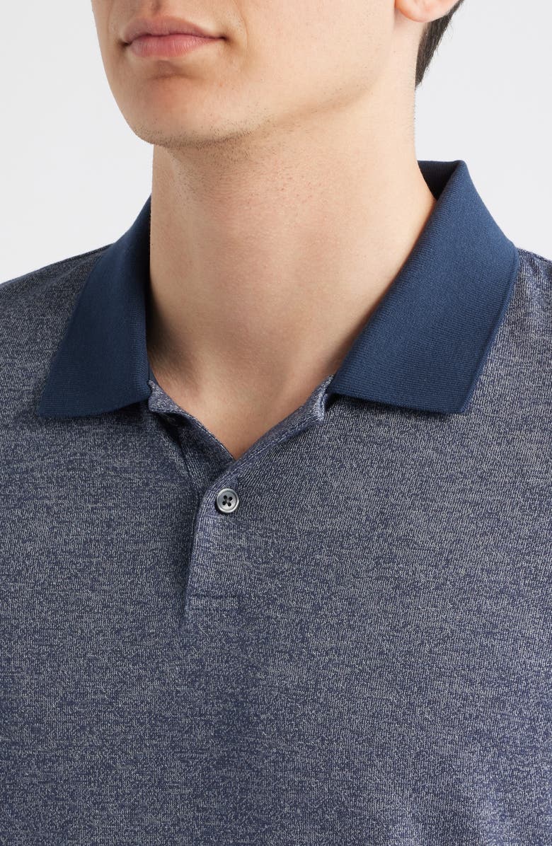 Theory Goris Activate Long Sleeve Polo, Alternate, color, Baltic Melange