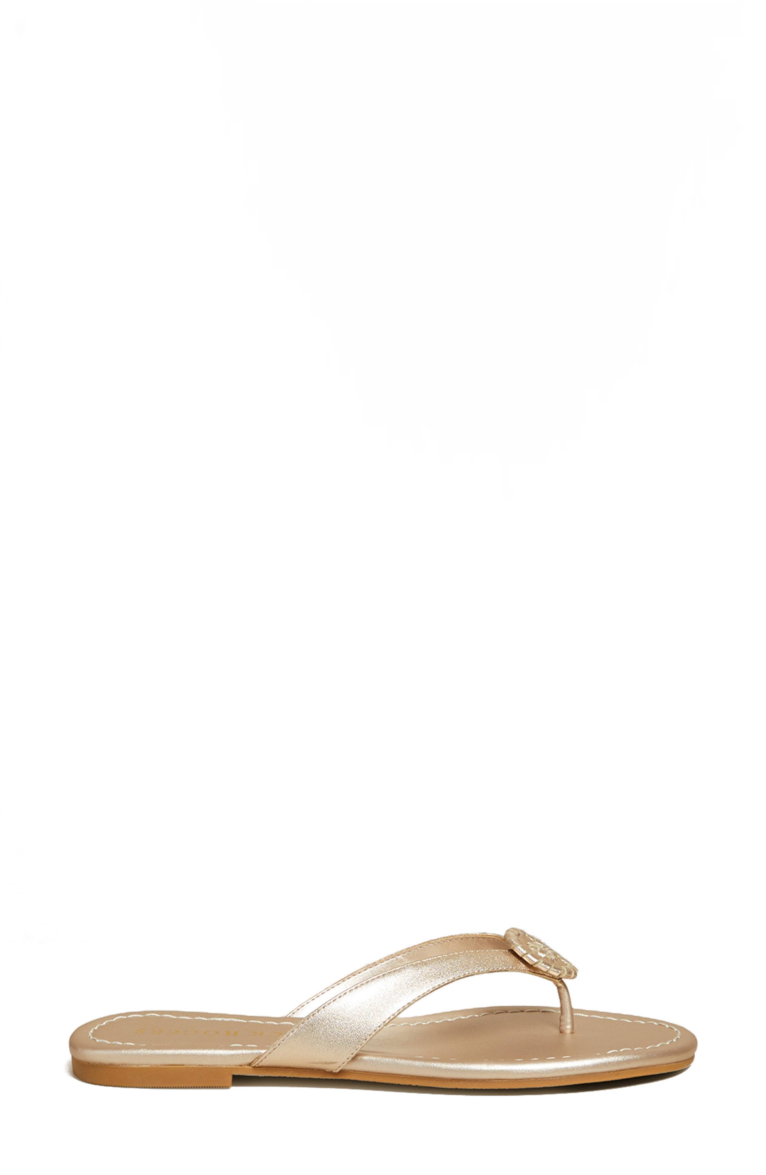 Rowan Flip Flop, Alternate, color, PLATINUM LEATHER