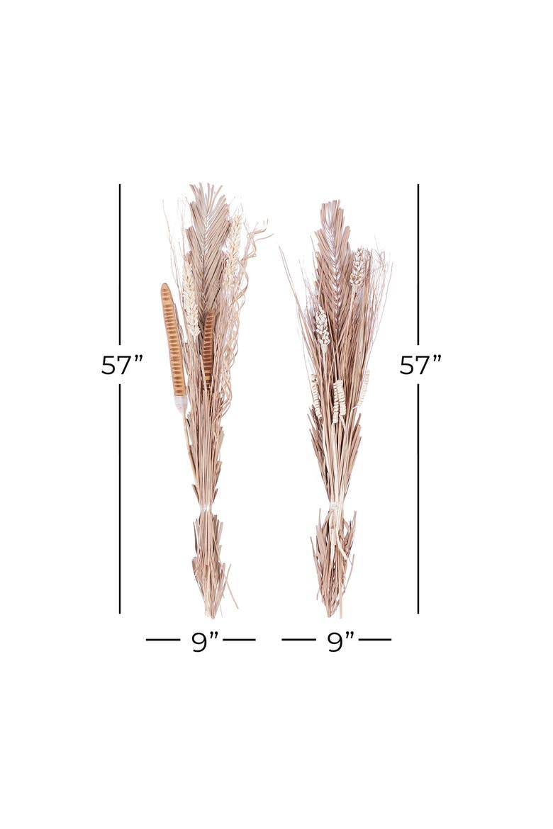 Brown Dried Plant Pigeon Pea Natural Foliage - Set of 2, Alternate, color, BROWN