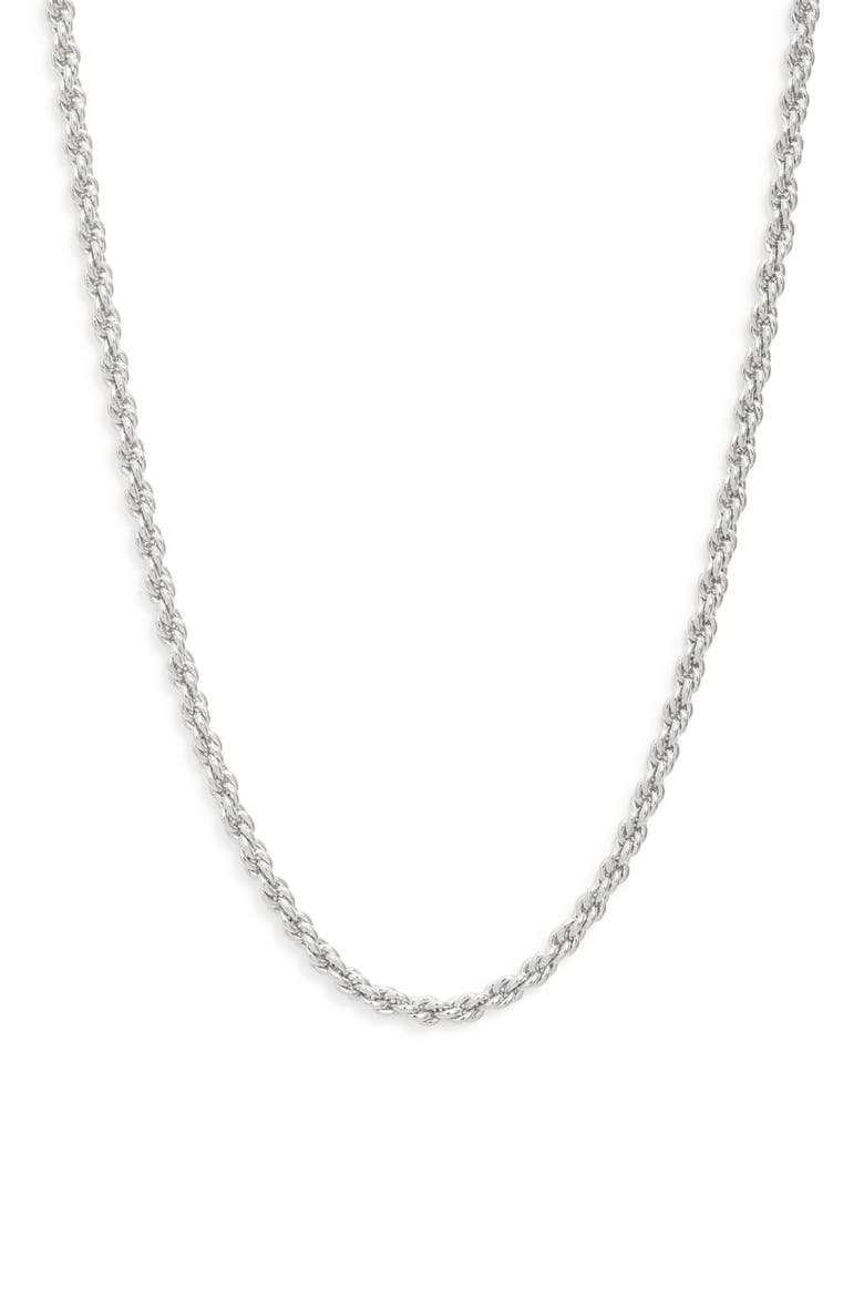 The Clara Chain Necklace, Main, color, SILVER
