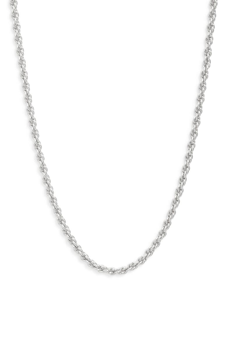 THE SIS KISS The Clara Chain Necklace, Main, color, Silver