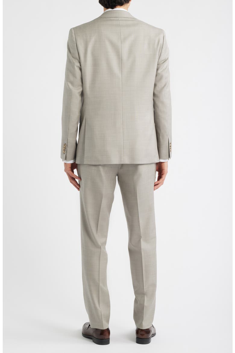 Esprit Tan Mélange Wool Suit, Alternate, color, GREY