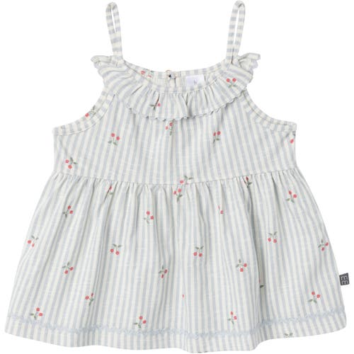 Modern Moments™ By Gerber Ruffle Top And Shorts Set In Light Blue Cherry Stripes