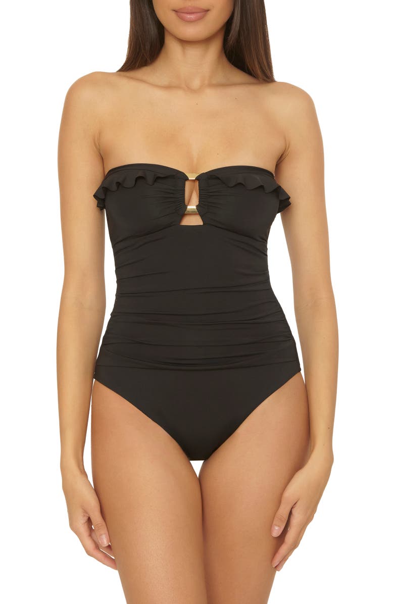 Soluna Sun Goddess One-Piece Swimsuit, Alternate, color, Black