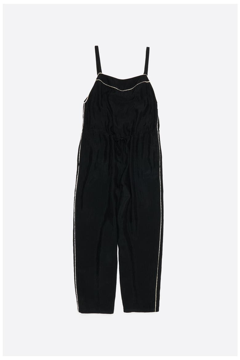 Fluid Jumpsuit With Adjustable Waist, Main, color, BLACK