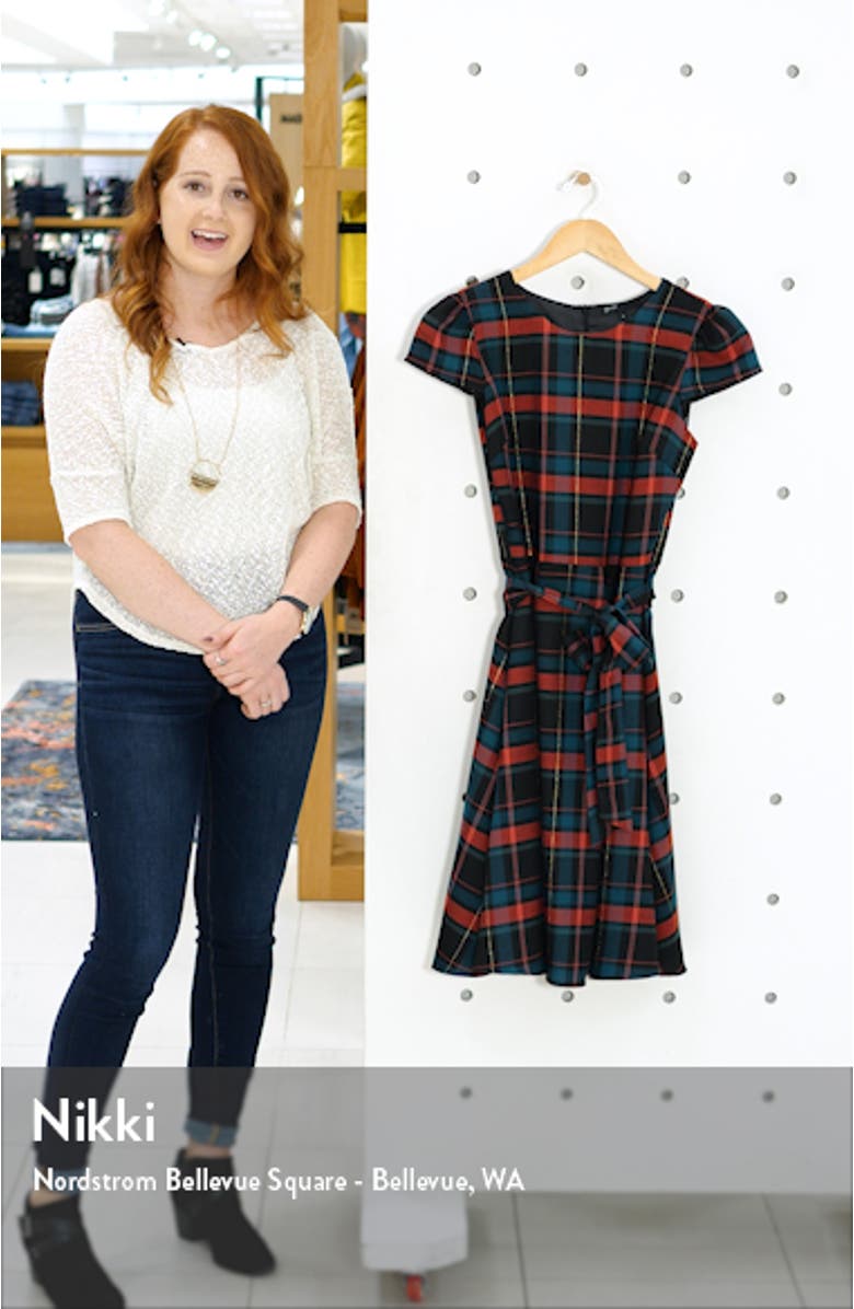 Gibson x Hi Sugarplum! Holiday Joyeux Cap Sleeve Fit & Flare Dress, sales video thumbnail