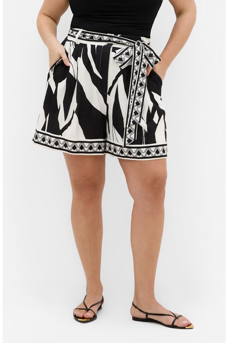 Belted High Waist Shorts, Main, color, MIRAGE