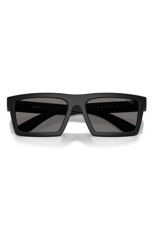 Prada Linea Rossa 55mm Rectangular Sunglasses