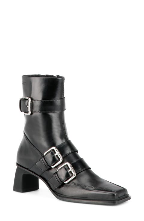 Elvina Buckle Leather Boot