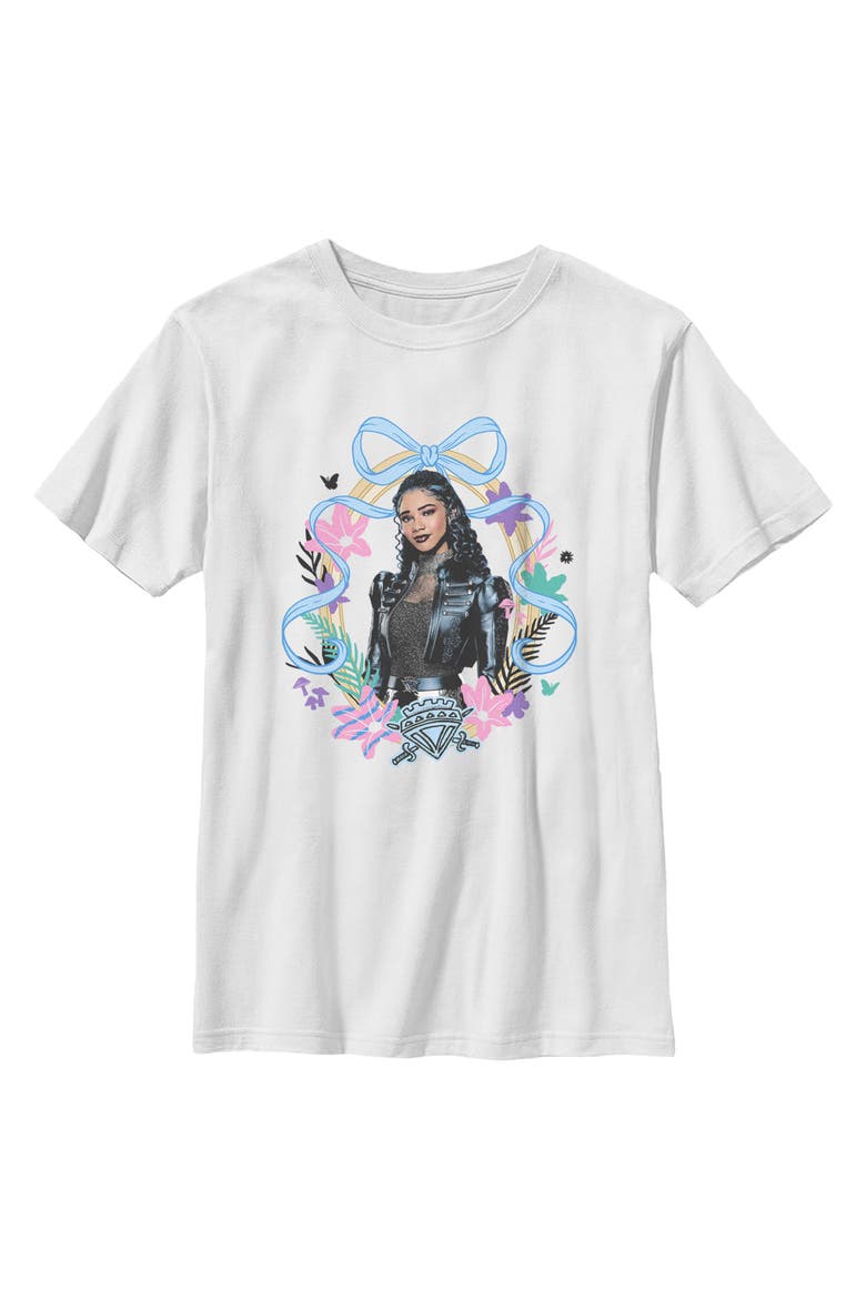 Boy's Descendants Wicked Wonderland Chloe Bow Portrait  Graphic T-Shirt, Main, color, White